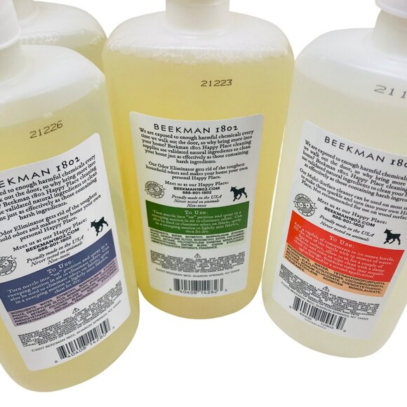 Beekman 1802 Happy Place 3 Odor Eliminator & 1 Multi-Surface Cleaner 20 Oz Lot - Picture 4 of 4